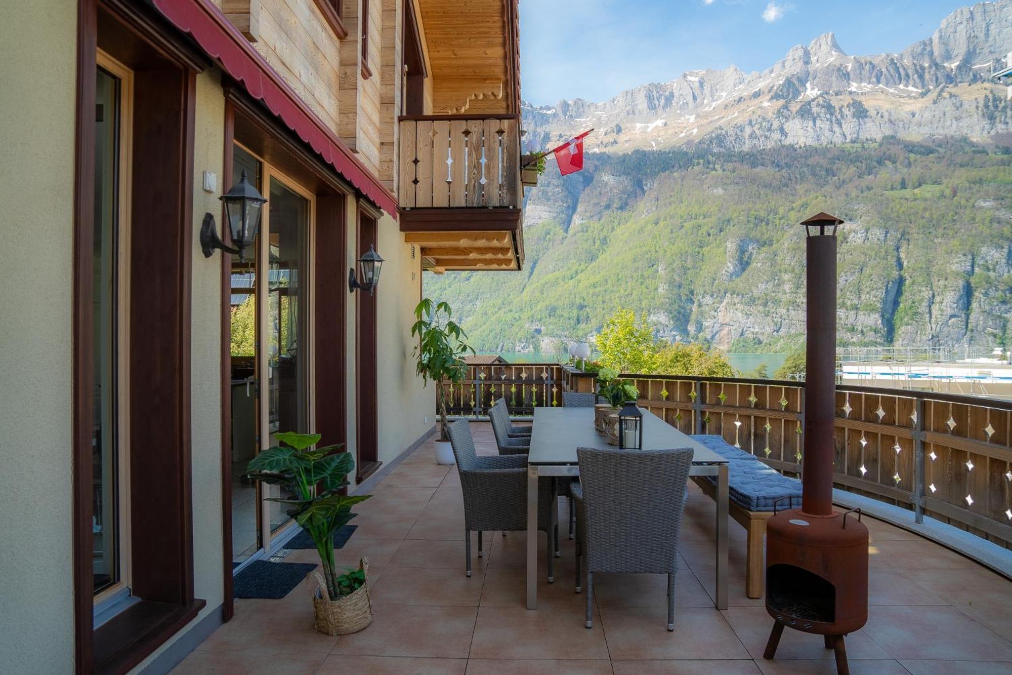 Doodle'S Amazing Chalet -Walensee - Flumserberg - Churfirsten - Heidiland - Pool - Sauna Мольс Экстерьер фото
